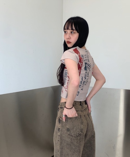 JEANASIS（ジーナシス）の「【ZOZO限定】ヴィンテージロゴチビTEE/119090（Tシャツ/カットソー・レディース・ブラック系その他/ブルー系その他/ピンク系その他/ベージュ系その他・FREE）」の14枚目の写真