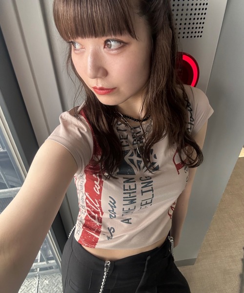 JEANASIS（ジーナシス）の「【ZOZO限定】ヴィンテージロゴチビTEE/119090（Tシャツ/カットソー・レディース・ブラック系その他/ブルー系その他/ピンク系その他/ベージュ系その他・FREE）」の8枚目の写真