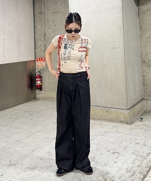 JEANASIS（ジーナシス）の「【ZOZO限定】ヴィンテージロゴチビTEE/119090（Tシャツ/カットソー・レディース・ブラック系その他/ブルー系その他/ピンク系その他/ベージュ系その他・FREE）」の6枚目の写真