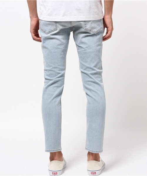 WEGO(ウィゴー)の「WEGO/ クラッシュスキニーパンツ(デニムパンツ・メンズ・ライトインディゴブルー/ホワイト/ブラック・MEDIUM/LARGE)」の15枚目の写真