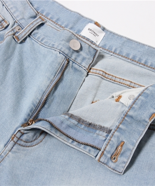 WEGO(ウィゴー)の「WEGO/ クラッシュスキニーパンツ(デニムパンツ・メンズ・ライトインディゴブルー/ホワイト/ブラック・MEDIUM/LARGE)」の13枚目の写真