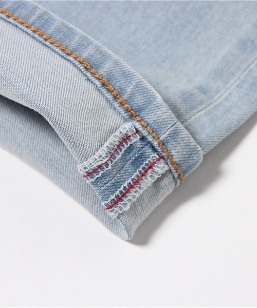 WEGO(ウィゴー)の「WEGO/ クラッシュスキニーパンツ(デニムパンツ・メンズ・ライトインディゴブルー/ホワイト/ブラック・MEDIUM/LARGE)」の6枚目の写真