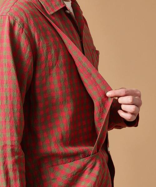 40ｃｔ＆525（フォーティーカラッツアンドゴーニーゴ）の「◆【Sサイズ～】リネンギンガムシャツ（シャツ/ブラウス・メンズ・レッド系3・03/02/04）」の15枚目の写真