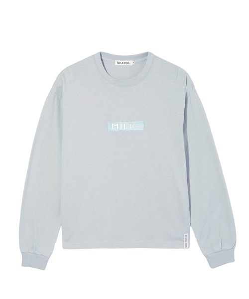 MILKFED.(ミルクフェド)の「BAR LOGO BASIC L/S TEE(Tシャツ/カットソー・レディース・ライトブルー/ホワイト/チャコール・M/L)」の8枚目の写真