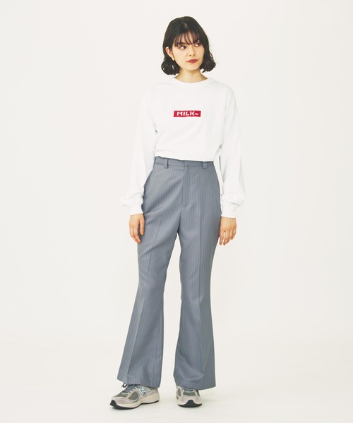 MILKFED.(ミルクフェド)の「BAR LOGO BASIC L/S TEE(Tシャツ/カットソー・レディース・ライトブルー/ホワイト/チャコール・M/L)」の20枚目の写真