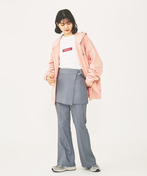 MILKFED.(ミルクフェド)の「BAR LOGO BASIC L/S TEE(Tシャツ/カットソー・レディース・ライトブルー/ホワイト/チャコール・M/L)」の15枚目の写真
