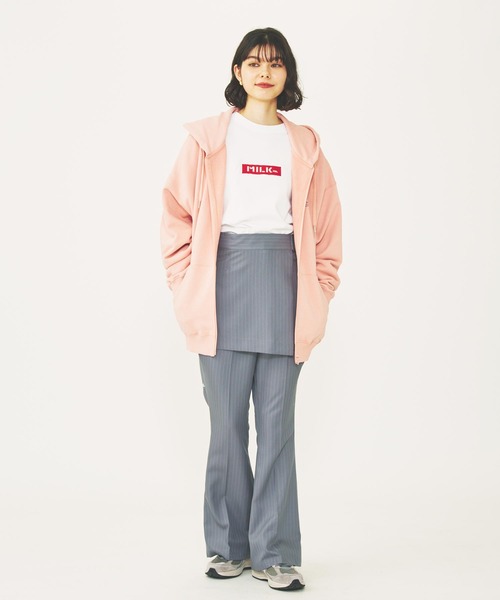 MILKFED.(ミルクフェド)の「BAR LOGO BASIC L/S TEE(Tシャツ/カットソー・レディース・ライトブルー/ホワイト/チャコール・M/L)」の16枚目の写真