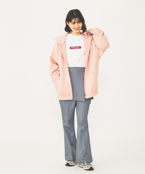MILKFED.(ミルクフェド)の「BAR LOGO BASIC L/S TEE(Tシャツ/カットソー・レディース・ライトブルー/ホワイト/チャコール・M/L)」の17枚目の写真