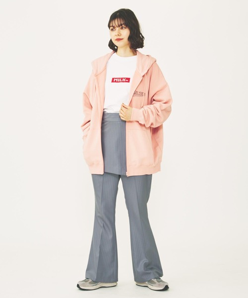 MILKFED.(ミルクフェド)の「BAR LOGO BASIC L/S TEE(Tシャツ/カットソー・レディース・ライトブルー/ホワイト/チャコール・M/L)」の18枚目の写真