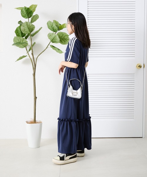 ハーフジップトラックティアードワンピース（ワンピース）｜kutir