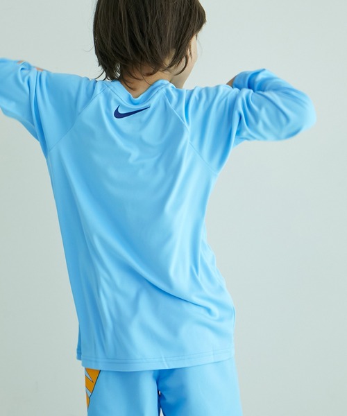 NIKE（ナイキ）の「【KIDS】【NIKE/ナイキ】3Dコンボ長袖ハイドロラッシュガード/セットアップ対応（ラッシュガード・キッズ・ブラック/サックスブルー・140/150/120/130）」の7枚目の写真