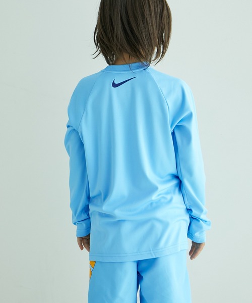 NIKE（ナイキ）の「【KIDS】【NIKE/ナイキ】3Dコンボ長袖ハイドロラッシュガード/セットアップ対応（ラッシュガード・キッズ・ブラック/サックスブルー・140/150/120/130）」の8枚目の写真