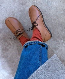 enchanted | 本革センターシームレースアップシューズ(スリッポン)