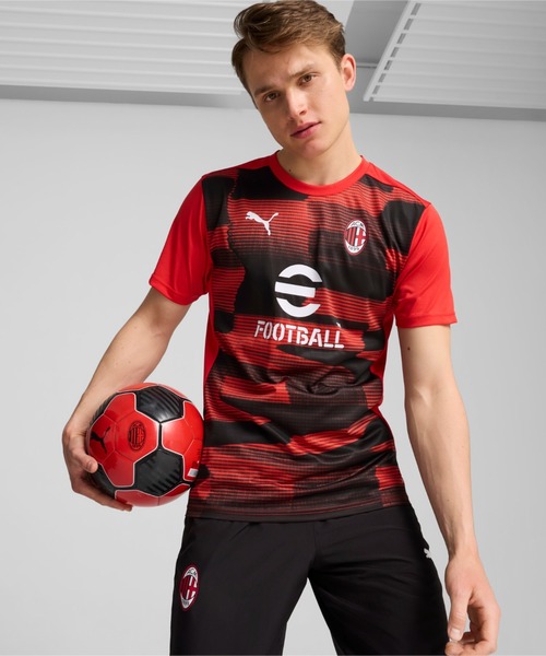 【セール】PUMA プーマ メンズ ACミラン 2024-25 プレマッチ 半袖 シャツ（Tシャツ/カットソー）｜PUMA（プーマ）
