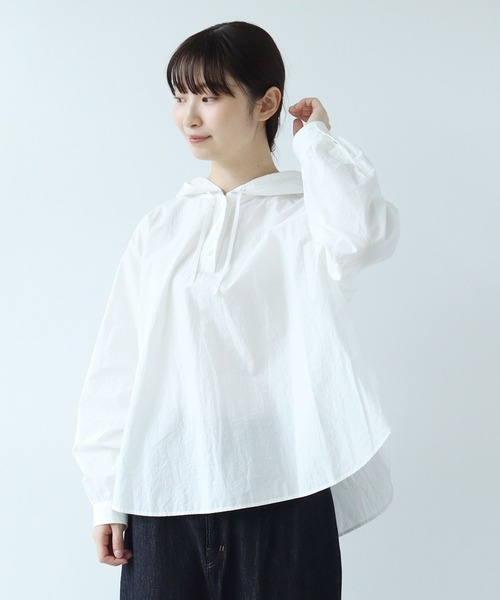 bulle de savon(ビュルデサボン)の「△80/タイプライターナチュラルトリプルワッシャー スノーパーカー(シャツ/ブラウス・レディース・ホワイト・FREE)」の21枚目の写真