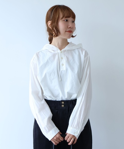 bulle de savon（ビュルデサボン）の「△80/タイプライターナチュラルトリプルワッシャー スノーパーカー（シャツ/ブラウス・レディース・ホワイト・FREE）」の22枚目の写真