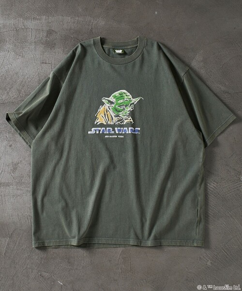 FREAK'S STORE（フリークスストア）の「FREAK’S STORE/フリークスストア STARWARS/スターウォーズ ヨーダ フロッキー加工 ショートスリーブ クルーネックTシャツ/リラックスフィット（Tシャツ/カットソー・メンズ・ネイビー/ブラック/グリーン・LARGE/MEDIUM）」の19枚目の写真
