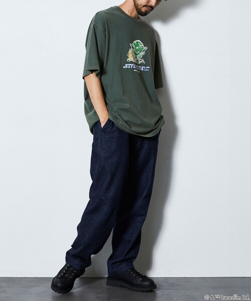 FREAK'S STORE（フリークスストア）の「FREAK’S STORE/フリークスストア STARWARS/スターウォーズ ヨーダ フロッキー加工 ショートスリーブ クルーネックTシャツ/リラックスフィット（Tシャツ/カットソー・メンズ・ネイビー/ブラック/グリーン・LARGE/MEDIUM）」の15枚目の写真