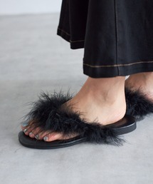 サンダル（ブラック/黒色系・フリンジ）ファッション通販 - ZOZOTOWN