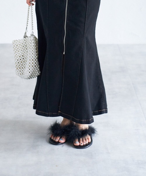 tocco closet（トッコ　クローゼット）の「【ZOZO限定】ファートングサンダル（サンダル・レディース・アイボリー/ブラック/ピンク・M/L）」の17枚目の写真