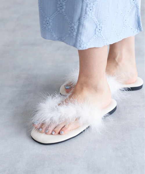 tocco closet（トッコ　クローゼット）の「【ZOZO限定】ファートングサンダル（サンダル・レディース・アイボリー/ブラック/ピンク・M/L）」の7枚目の写真