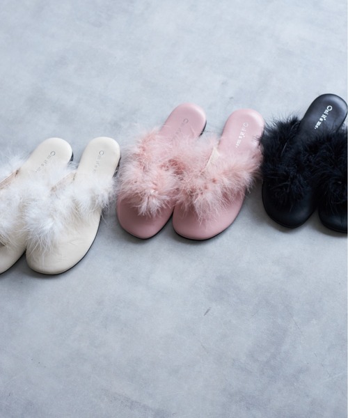 tocco closet（トッコ　クローゼット）の「【ZOZO限定】ファートングサンダル（サンダル・レディース・アイボリー/ブラック/ピンク・M/L）」の4枚目の写真