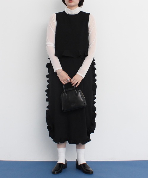 I am I in fact...（アイアムアイインファクト）の「_パワーネットチュールインナー 《01/20》（Tシャツ/カットソー・レディース・ブラック/ホワイト・FREE）」の10枚目の写真