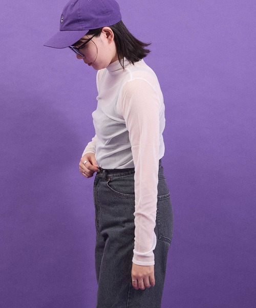 I am I in fact...（アイアムアイインファクト）の「_パワーネットチュールインナー 《01/20》（Tシャツ/カットソー・レディース・ブラック/ホワイト・FREE）」の22枚目の写真