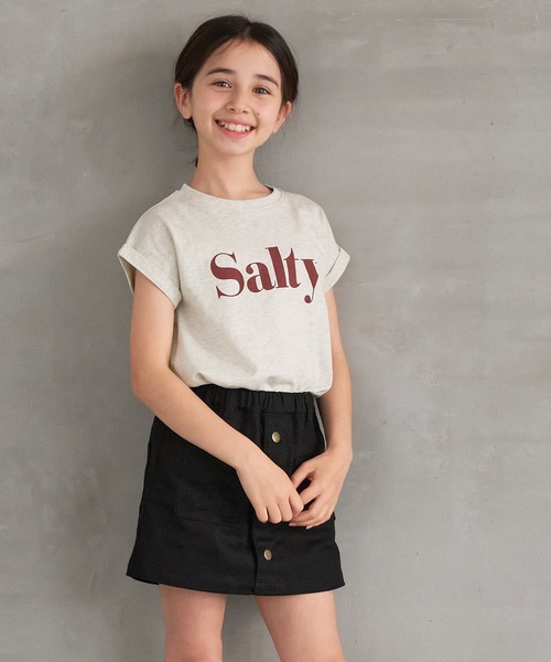 coca(coca)(コカ)の「キッズ 親子お揃いフレンチスリーブロゴTシャツ(Tシャツ/カットソー・キッズ・チャコール/ホワイト/オートミール/アイボリー・140/120/150/130)」の10枚目の写真