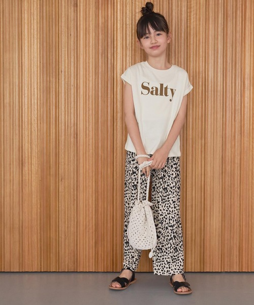 coca(coca)(コカ)の「キッズ 親子お揃いフレンチスリーブロゴTシャツ(Tシャツ/カットソー・キッズ・チャコール/ホワイト/オートミール/アイボリー・140/120/150/130)」の17枚目の写真