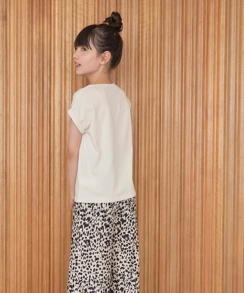 coca(coca)(コカ)の「キッズ 親子お揃いフレンチスリーブロゴTシャツ(Tシャツ/カットソー・キッズ・チャコール/ホワイト/オートミール/アイボリー・140/120/150/130)」の19枚目の写真