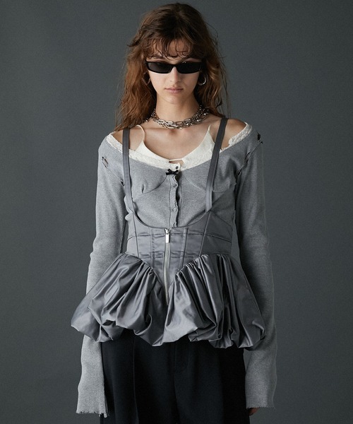 PRANK PROJECT（プランクプロジェクト）の「バルーンペプラムチュニック / Balloon Peplum Tunic（チュニック・レディース・ブラック/グレー・FREE）」の21枚目の写真