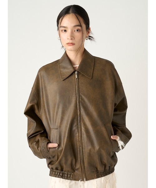 fray.id レザーライクオーバージャケット FRAY I.D（フレイアイディー）の「レザーライクオーバー
