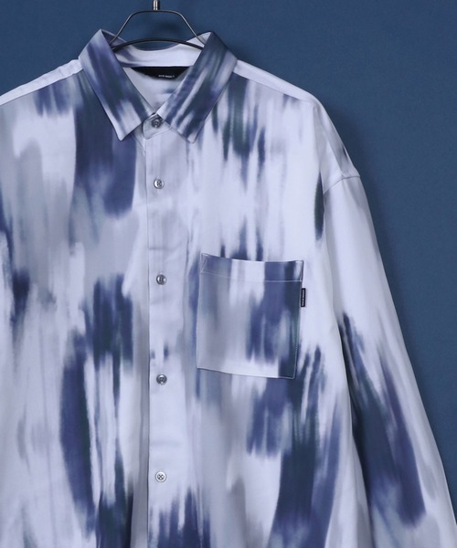ANPAS(アンパス)の「High Function Total Pattern Print Shirt/総柄プリント シャツ イージーケア ナチュラルストレッチ(シャツ/ブラウス・メンズ・ブラック系その他2/ホワイト系その他/ブルー系その他/ブラック系その他3/ホワイト系その他2/ブラック系その他・L/M)」の2枚目の写真