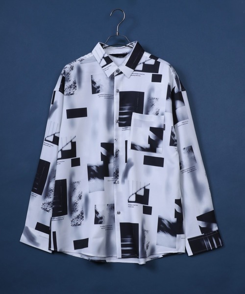 ANPAS(アンパス)の「High Function Total Pattern Print Shirt/総柄プリント シャツ イージーケア ナチュラルストレッチ(シャツ/ブラウス・メンズ・ブラック系その他2/ホワイト系その他/ブルー系その他/ブラック系その他3/ホワイト系その他2/ブラック系その他・L/M)」の1枚目の写真
