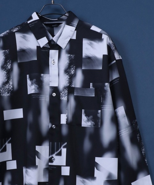 ANPAS(アンパス)の「High Function Total Pattern Print Shirt/総柄プリント シャツ イージーケア ナチュラルストレッチ(シャツ/ブラウス・メンズ・ブラック系その他2/ホワイト系その他/ブルー系その他/ブラック系その他3/ホワイト系その他2/ブラック系その他・L/M)」の5枚目の写真