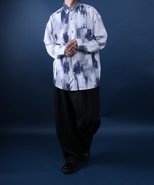 ANPAS(アンパス)の「High Function Total Pattern Print Shirt/総柄プリント シャツ イージーケア ナチュラルストレッチ(シャツ/ブラウス・メンズ・ブラック系その他2/ホワイト系その他/ブルー系その他/ブラック系その他3/ホワイト系その他2/ブラック系その他・L/M)」の15枚目の写真