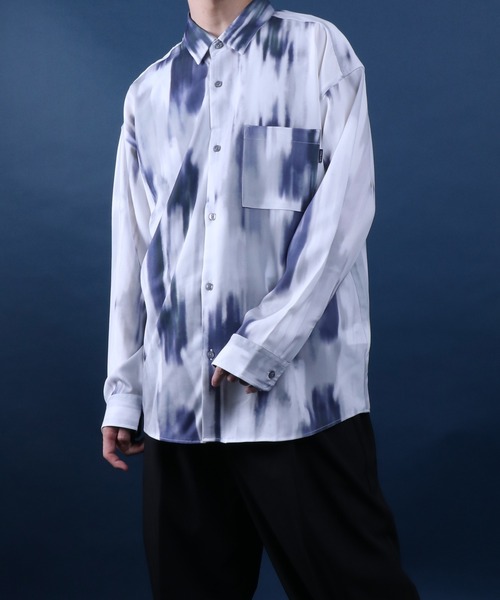 ANPAS(アンパス)の「High Function Total Pattern Print Shirt/総柄プリント シャツ イージーケア ナチュラルストレッチ(シャツ/ブラウス・メンズ・ブラック系その他2/ホワイト系その他/ブルー系その他/ブラック系その他3/ホワイト系その他2/ブラック系その他・L/M)」の21枚目の写真