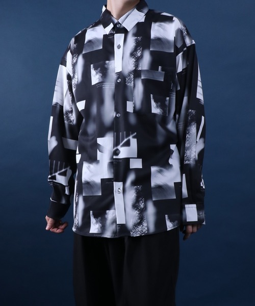 ANPAS(アンパス)の「High Function Total Pattern Print Shirt/総柄プリント シャツ イージーケア ナチュラルストレッチ(シャツ/ブラウス・メンズ・ブラック系その他2/ホワイト系その他/ブルー系その他/ブラック系その他3/ホワイト系その他2/ブラック系その他・L/M)」の22枚目の写真