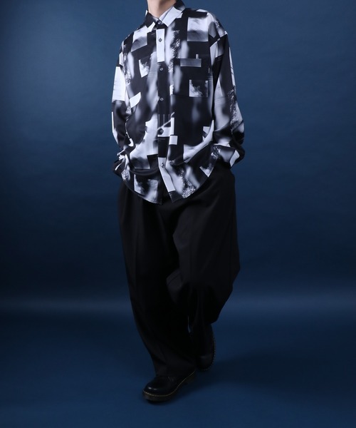 ANPAS(アンパス)の「High Function Total Pattern Print Shirt/総柄プリント シャツ イージーケア ナチュラルストレッチ(シャツ/ブラウス・メンズ・ブラック系その他2/ホワイト系その他/ブルー系その他/ブラック系その他3/ホワイト系その他2/ブラック系その他・L/M)」の19枚目の写真