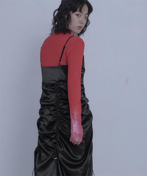 miette（ミエット）の「シャーリングキャミソールワンピース（ワンピース・レディース・ブラック/シルバー・FREE）」の19枚目の写真