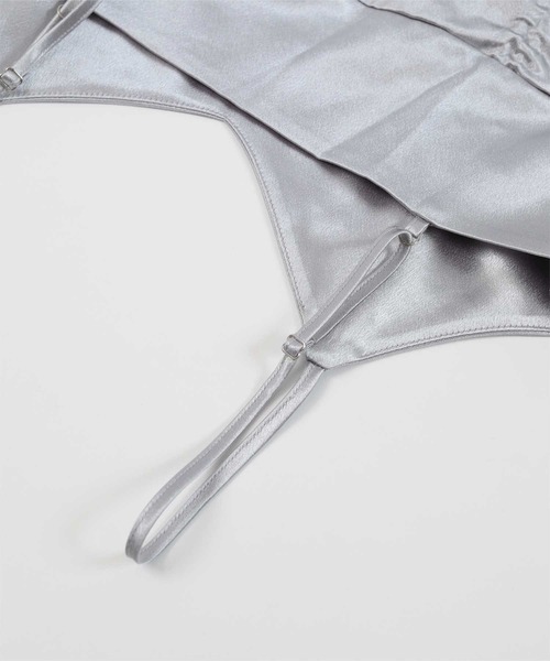 miette（ミエット）の「シャーリングキャミソールワンピース（ワンピース・レディース・ブラック/シルバー・FREE）」の14枚目の写真