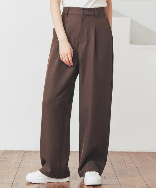 Honeys(ハニーズ)の「ストレートパンツ(股下68cm)(チノパンツ・レディース・ブラウン/ブラック/杢グレー/チャコールグレー・SS/S/M/L/LL)」の15枚目の写真