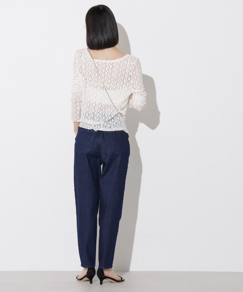 Apo(s)ture(アポスチャー)の「NORAH-001/デニムテーパードパンツ(デニムパンツ・レディース・ネイビー/ブラック・XS/S/M/L/XL)」の6枚目の写真