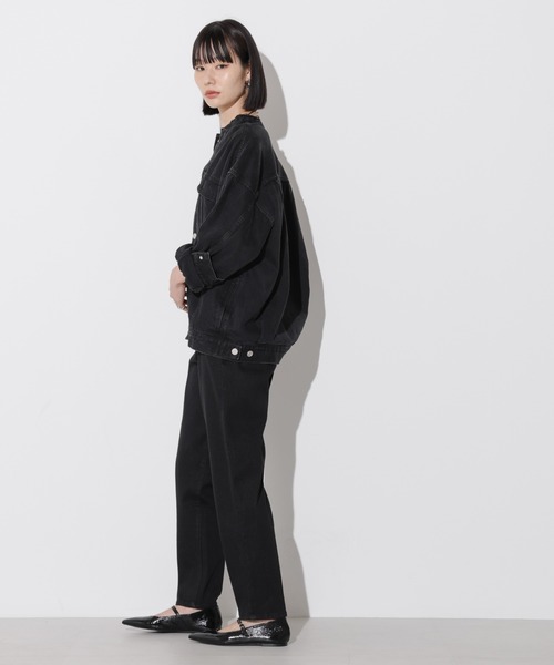 Apo(s)ture(アポスチャー)の「NORAH-001/デニムテーパードパンツ(デニムパンツ・レディース・ネイビー/ブラック・XS/S/M/L/XL)」の14枚目の写真