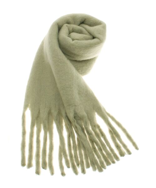 EMODA（エモダ）の「ボリュームフリンジマフラー（マフラー・レディース・グリーン/グレー/アイボリー・FREE）」の21枚目の写真