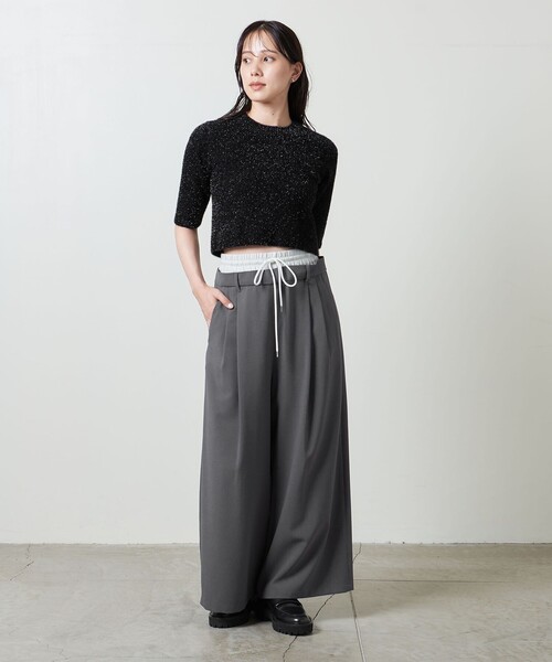 MARW UNITED ARROWS(マルゥ ユナイテッドアローズ)の「<MARW UNITED ARROWS>グリッター ニットプルオーバー(ニット/セーター・レディース・ネイビー/ダークグレー・FREE)」の4枚目の写真