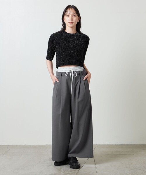 MARW UNITED ARROWS(マルゥ ユナイテッドアローズ)の「<MARW UNITED ARROWS>グリッター ニットプルオーバー(ニット/セーター・レディース・ネイビー/ダークグレー・FREE)」の6枚目の写真