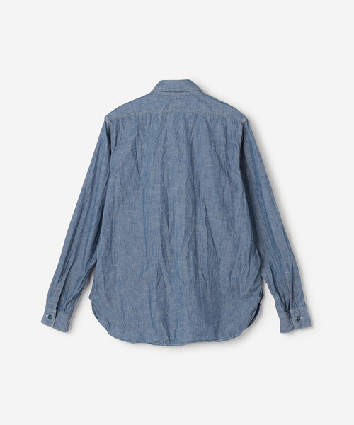 レディース【オアスロウ 】シャンブレー　ロングワークシャツ orSlow | シャンブレー ワークシャツ WOMEN（シャツ/ブラウス