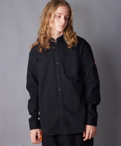 rehacer（レアセル）の「rehacer : Heavy Weight Cotton Loose Shirt with Flower Heart（シャツ/ブラウス・メンズ・ホワイト/ブラウン/ブラック・SMALL/MEDIUM/LARGE/X-LARGE）」の14枚目の写真